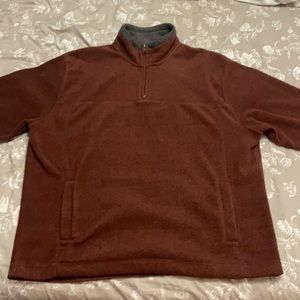 Men’s Size Large St. John’s Bay Pullover Half Zip Thin Jacket. Maroon. Used-VG.